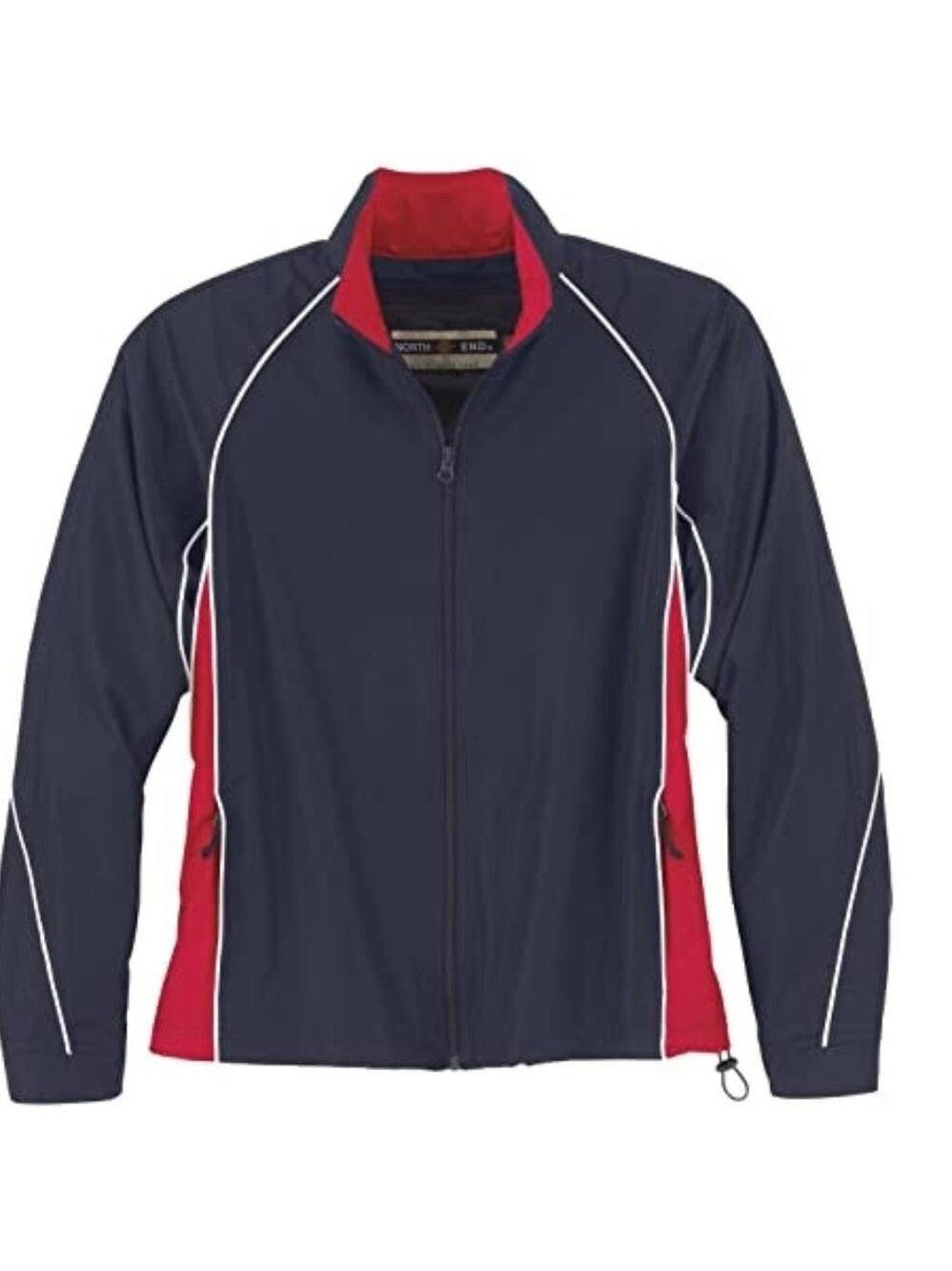 North End Ladies Woven Twill Athletic Jacket